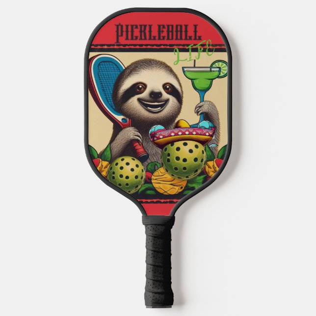 Margarita Sloth Pickleball Paddle (Vorderseite)