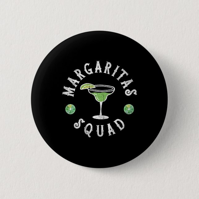 Margarita Squad Funny Cinco De Mayo Männer Frauen  Button (Vorderseite)