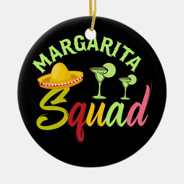 Margarita Squad Funny Cinco de Mayo Men Women Keramik Ornament (Vorne)