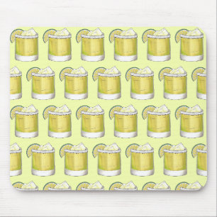 Margarita Summer Cocktail Mixed Drink Lime Green Mousepad