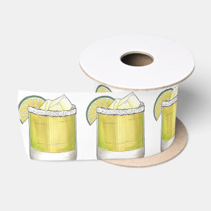 Margarita Summer Cocktail Mixed Drink Lime Green Satinband