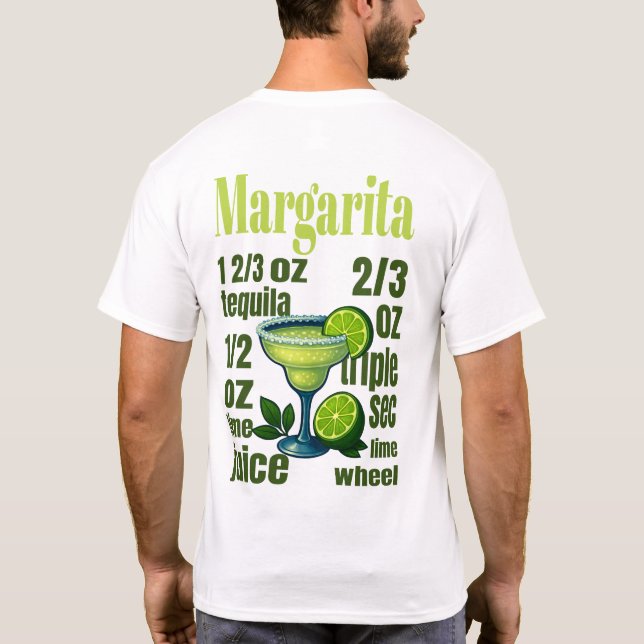 Margarita T-Shirt – Retro Lime Green Cocktail (Rückseite)