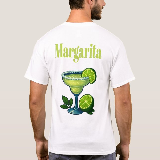 Margarita T-Shirt – Retro Lime Green Cocktail (Rückseite)