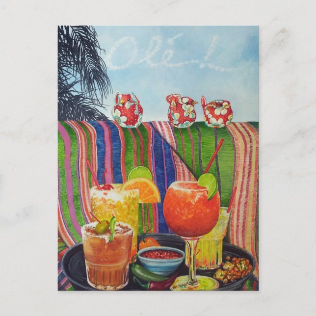 Margarita Tequila Ole ! Postkarte (Vorderseite)