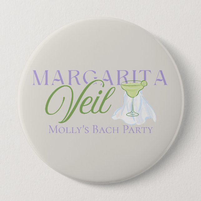 Margarita Veil - Fun Junggeselinnen-Abschied Button (Vorderseite)