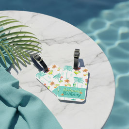 Margarita Veil Junggeselinnen-Abschied Illustriert Gepäckanhänger