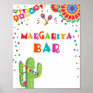 Margaritas Bar Getränke Kaktus Fiesta-Tischschild Poster