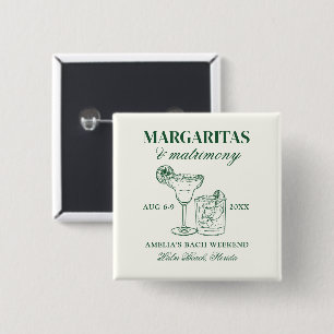 Margaritas & Matrimony Bachelorette Button