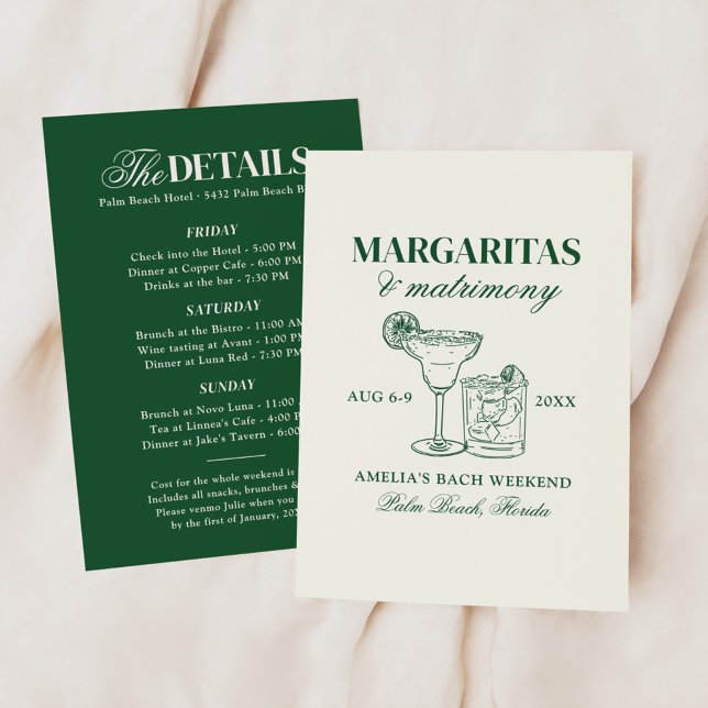 Margaritas & Matrimony Bachelorette Einladung (Von Creator hochgeladen)