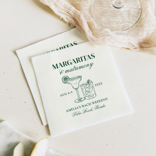 Margaritas & Matrimony Bachelorette Serviette