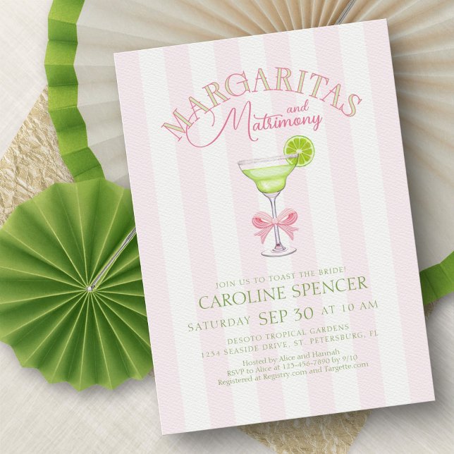 Margaritas Matrimony Bridal Shower Invitation Einladung (Von Creator hochgeladen)