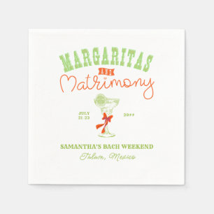 Margaritas & Matrimony Tulum Junggeselinnen-Abschi Serviette