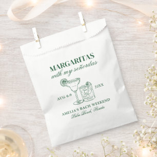 Margaritas mit meinem Señoritas Bachelorette Woche Geschenktütchen
