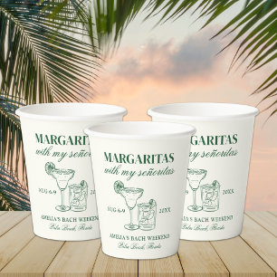 Margaritas mit meinem Señoritas Bachelorette Woche Pappbecher