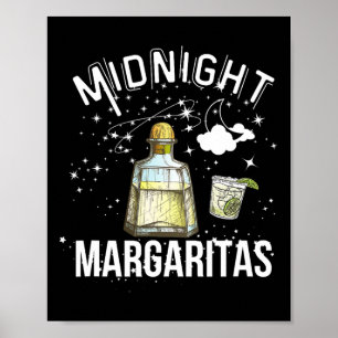 Margaritas Party Mitternacht Zu Halloween Hexe Nie Poster
