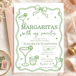 Margaritas Pool Kritzelparty Cocktail Junggesellin Einladung