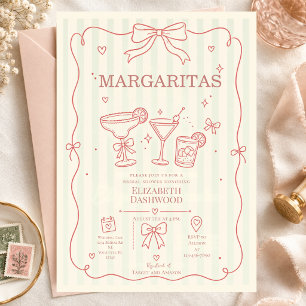 Margaritas Pool-Skizze Party-Cocktail Junggesellin Einladung