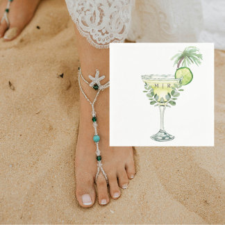 Margaritas Tropical Monogram II Serviette