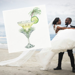 Margaritas Tropical Wedding Cocktail Serviette