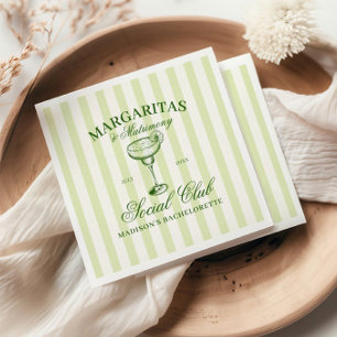 Margaritas und Ehe Grüne Streifen Serviette