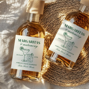 Margaritas und Ehe Junggesellinnen-Wochenende Alkoholflaschenetikett