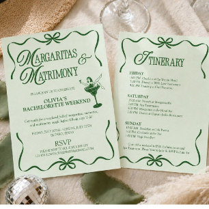 Margaritas und Ehe Junggesellinnen-Wochenendparty Einladung
