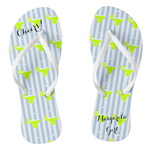 Margaritas und Limes Fiesta Party Flip Flops (Fußbett)