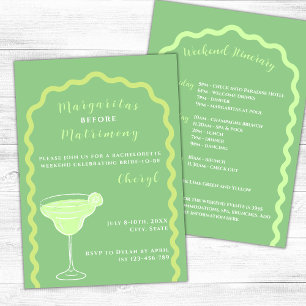 Margaritas und Matrimone Bachelorette Weekend Einladung