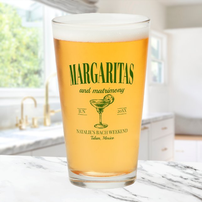 Margaritas und Matrimone Personalisiert Bacheloret Glas (Von Creator hochgeladen)