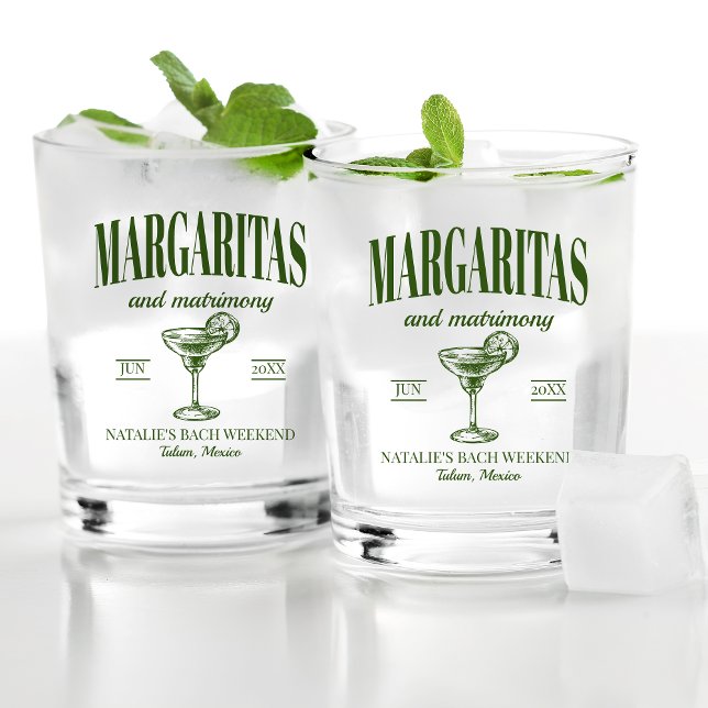 Margaritas und Matrimone Personalisiert Bacheloret Whiskyglas (Von Creator hochgeladen)