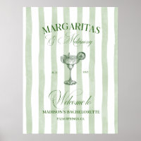 Margaritas und Matrimone Striped Bachelorette