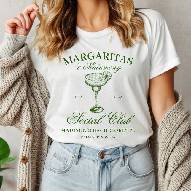 Margaritas und Matrimony Bachelorette T-Shirt (Von Creator hochgeladen)