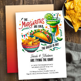 Margaritas und Tacos Fun Bunte Engagement Party Einladung