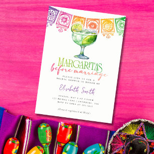 Margaritas vor der Hochzeits-Fiesta-Brautparty Einladung