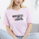"Margaritas with my Senoritas" - Final Fiesta T-Sh T-Shirt<br><div class="desc">Bestellen Sie dieses Tee für Ihr Fiesta-thematisches Bachelorette-Wochenende und stimmen Sie sich mit der Braut ab,  die "Meine letzte Fiesta" sagt. Karo diese und andere Produkte in der 'Final Fiesta' Kollektion bei PetalsandStemsEvents.</div>