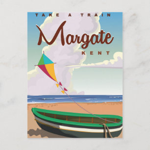 Margate Kent Vintage Reiseplakat Postkarte