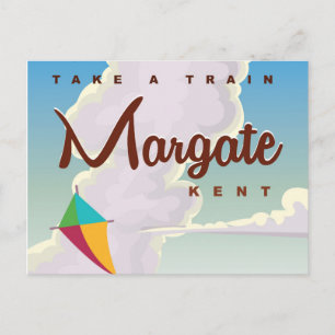 Margate Kent Vintage Reiseplakat Postkarte