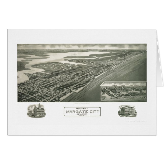 Margate Stadt, NJ panoramische Karte - 1925 (Vorderseite (Horizontal))