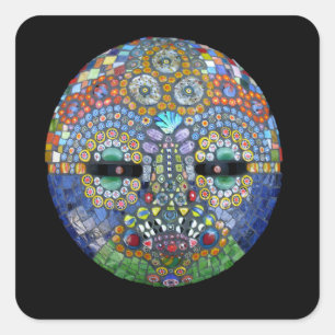 Marge Mosaic Mask Quadratischer Aufkleber