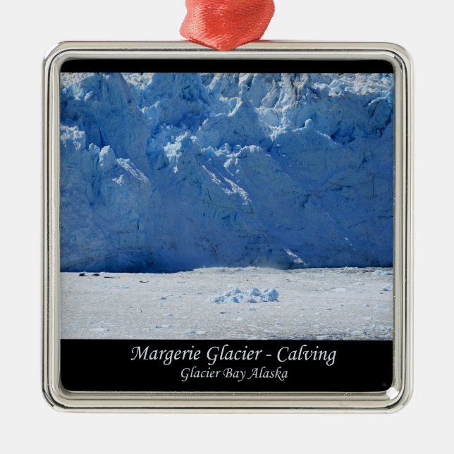 Margerie Gletscher-Kalben/Glacier Bay Alaska Ornament Aus Metall (Vorne)