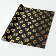 Margerite Blume Gold Petals Black Elegante