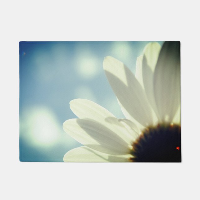 Margerite Gänseblümchen blauer Himmel Sommer Motiv Fußmatte (Vorderseite)