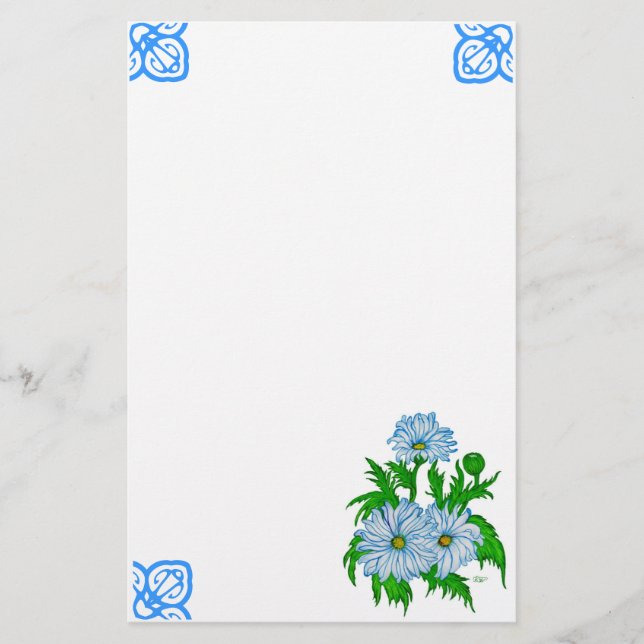 Margeriten Blume Briefpapier (Vorderseite)