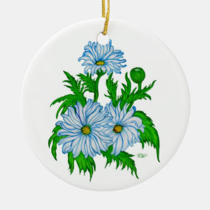Margeriten Blume Keramikornament