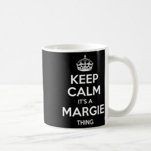Margie Keep Calm Personalisierter Name Geburtstag Kaffeetasse