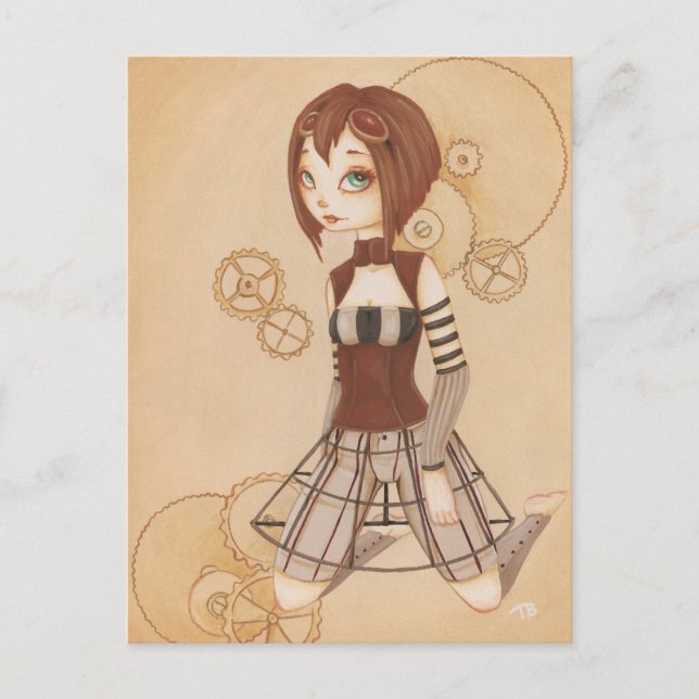 Margo - Steampunk Post Card Postkarte (Vorderseite)