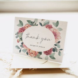 MARGOT Dusty Rose Blush Bohemischer Blumengarten Dankeskarte