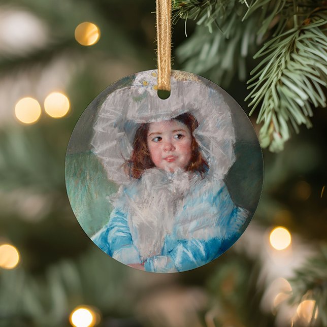 Margot in Blue | Mary Cassatt Keramik Ornament (Von Creator hochgeladen)