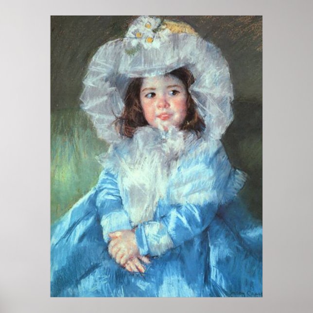 Margot in Blue, Mary Cassatt Poster (Vorne)