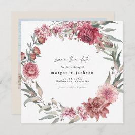 MARGOT Square Dusty Rose Blush Foto Save the Date Einladung